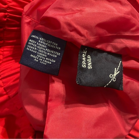 Roundtree & Yorke Ourdoors Red Blue Snap Button Zip Up Windbreaker Jacket - Picture 5 of 5